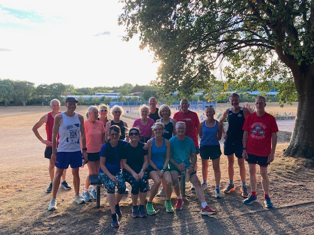 Norfolk Run Collective runners during a weekly session, week 4